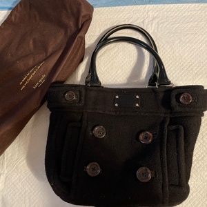 Wool black KATE SPADE BUTTONS BAG